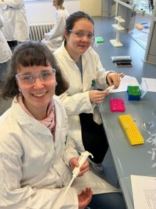 Schülerinnen und Schüler beim Experimentieren